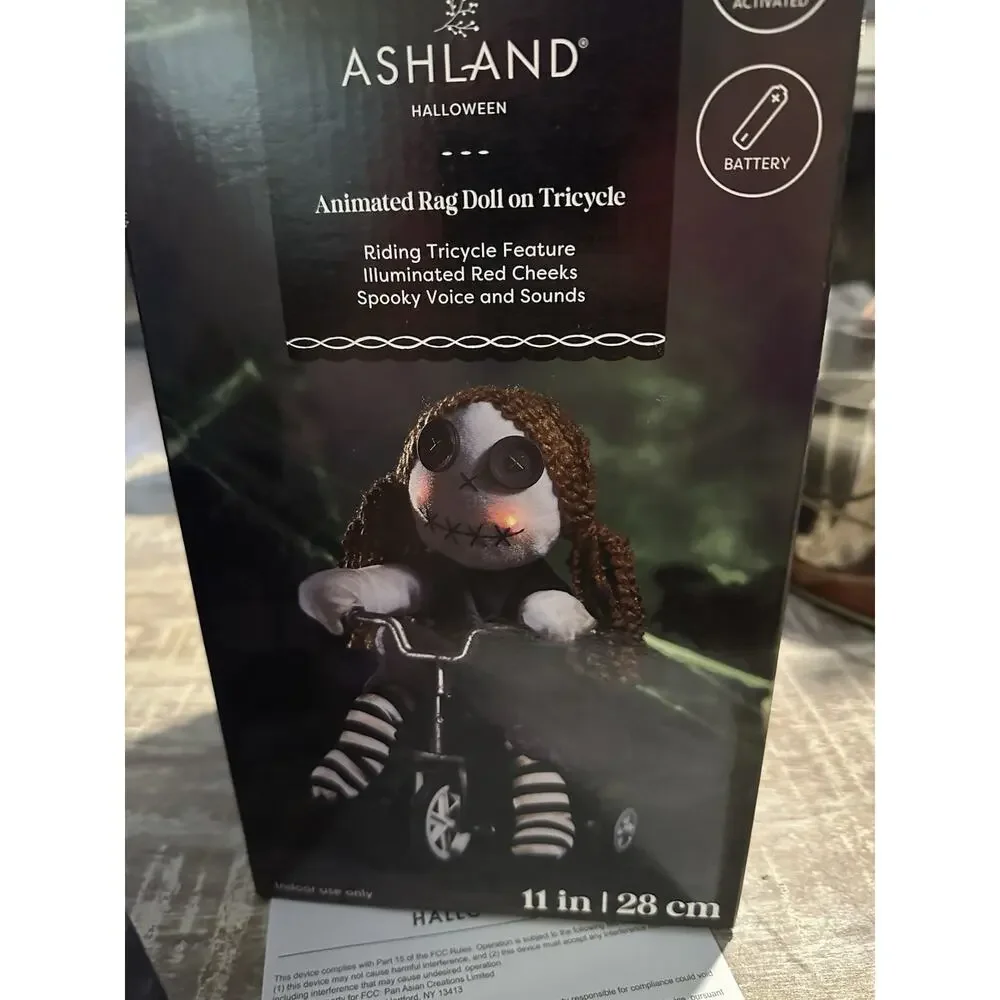 Ashland Animated Rag Doll Girl on Tricycle 11